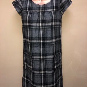 Gap size 2 gray black plaid gray dress side zip